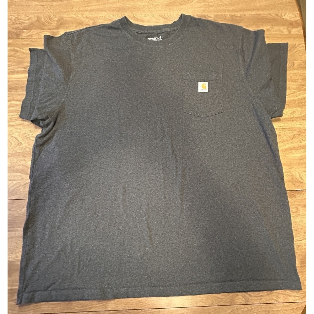 Carhartt Loose Fit Short Sleeve Men's T Shirt 4X Big And Tall Gray